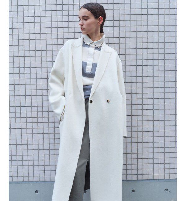 BEIGE,「ZION / ウールロングチェスターコート」|チェスターコート|Ecru