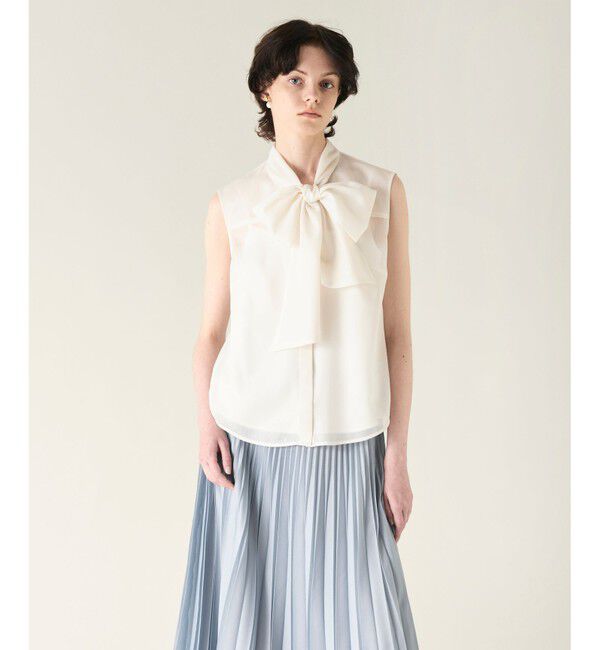 GRACE CONTINENTAL「チンツボウタイノースリーブブラウス」|シャツ・ブラウス|