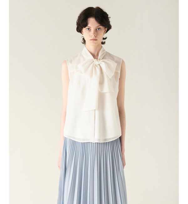 GRACE CONTINENTAL「チンツボウタイノースリーブブラウス」|シャツ・ブラウス|