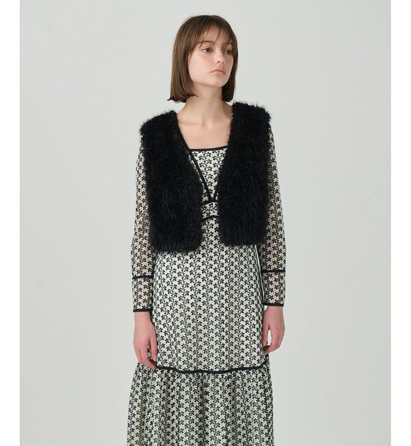 GRACE CONTINENTAL「ショートファーベスト」|ベスト・ジレ|