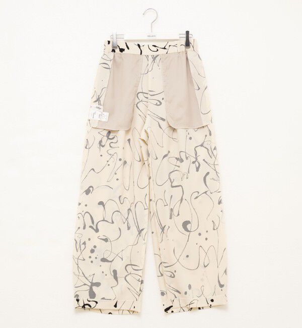 NOLLEY'S「ウォッシャブルプリントタックワイドパンツ」|チノ|