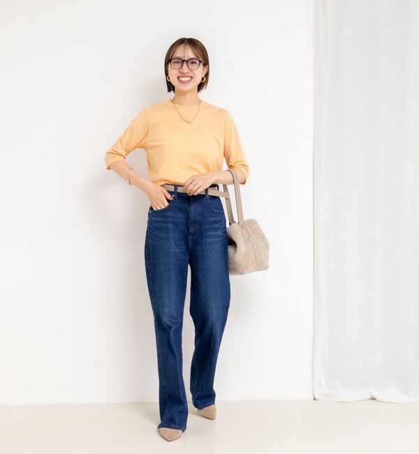 NOLLEY'S「綿ナイロンシアー6分袖プルオーバーカットソー」|Tシャツ・カットソー|