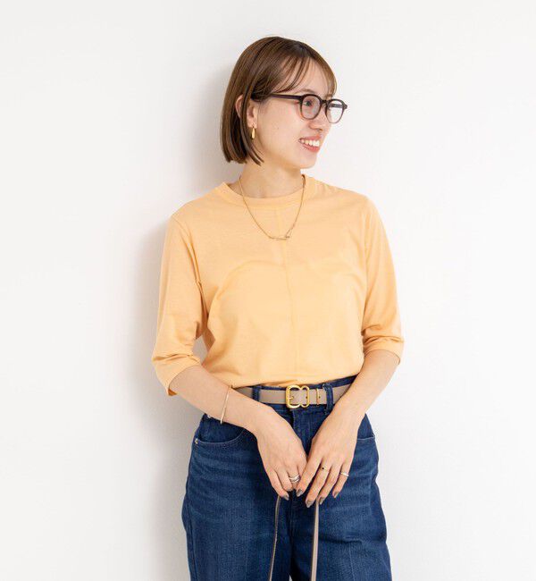 NOLLEY'S「綿ナイロンシアー6分袖プルオーバーカットソー」|Tシャツ・カットソー|