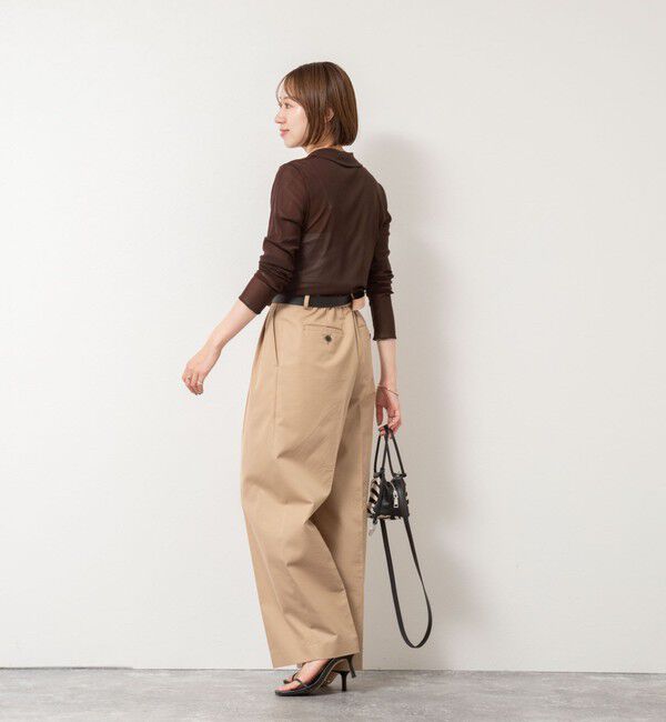 NOLLEY'S「チュール衿付きカットカーディガン」|カーディガン|