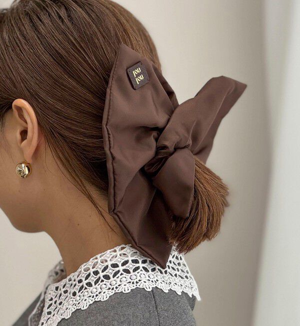 NOLLEY'S「【nolnol/ノルノル】シュシュ」|ヘアゴム・シュシュ|ブラウン