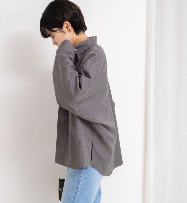 Rie Miller「《セットアップ対応》オープンカラービッグシルエットシャツ」|シャツ・ブラウス|