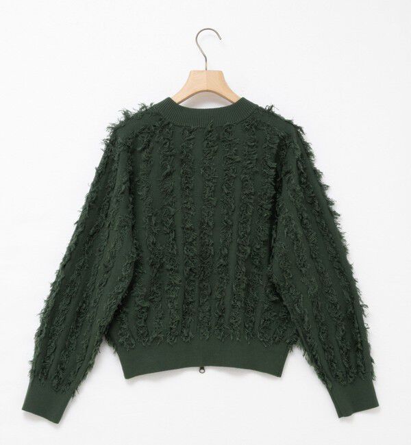 Rie Miller「《手洗い可能》カットジャガードジップアップカーディガン」|カーディガン|