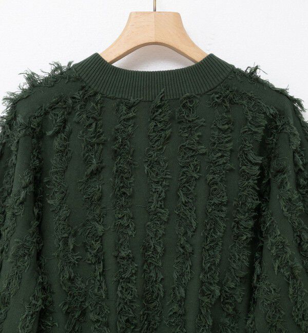 Rie Miller「《手洗い可能》カットジャガードジップアップカーディガン」|カーディガン|