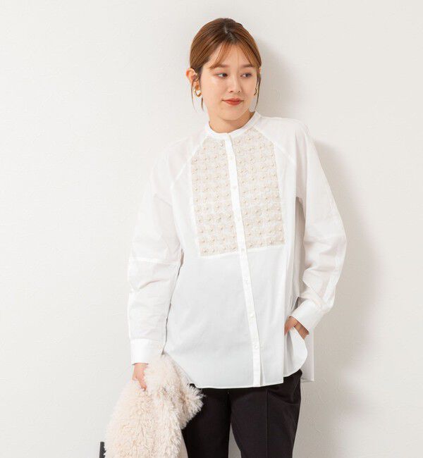 NOLLEY'S「【SOI-MeME/ソワメム】パールラメレースブラウス」|シャツ・ブラウス|