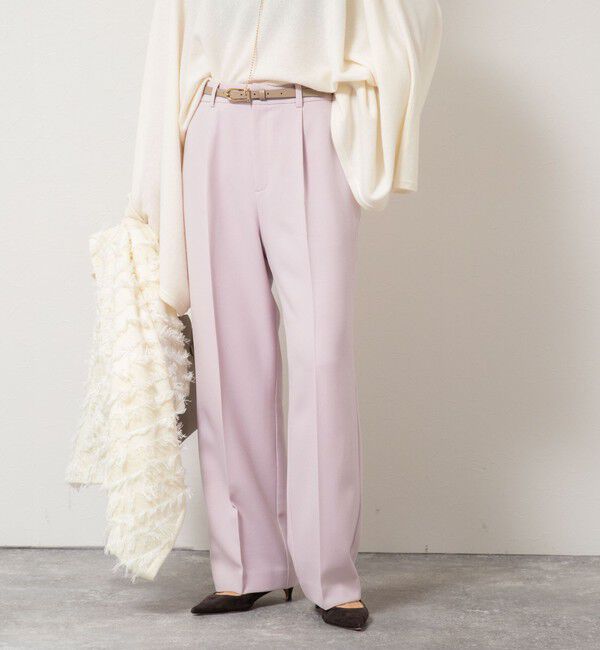 NOLLEY'S「ウォッシャブルウール調愛されセミワイドパンツ」|その他|