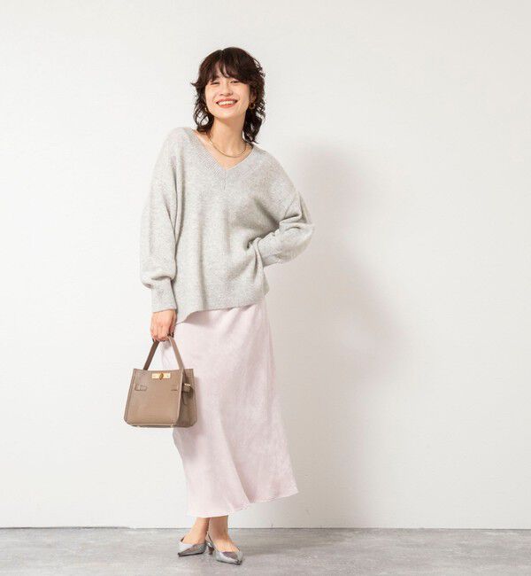 NOLLEY'S sophi「《手洗い可能》モヘヤスパンコールVネックプルオーバー」|ニット・セーター|