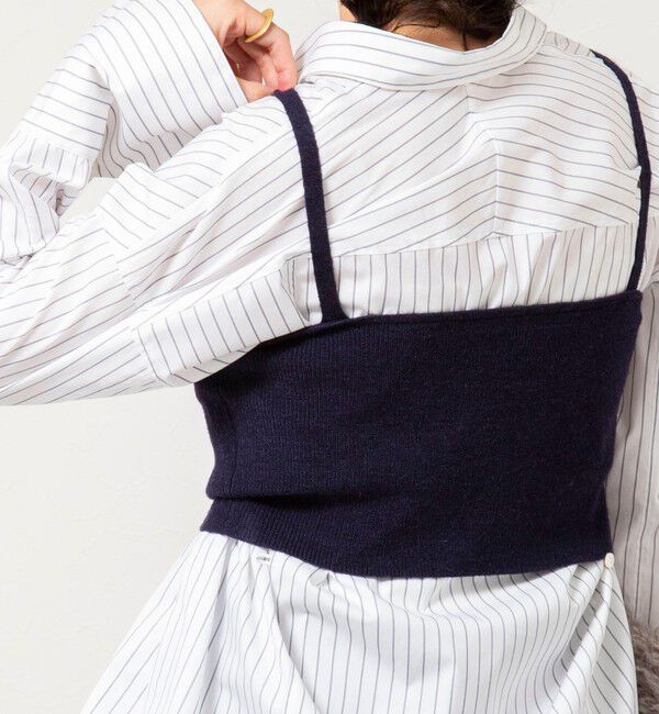 NOLLEY'S sophi「《手洗い可能》モヘヤ混片畦ビスチェ」|ニット・セーター|