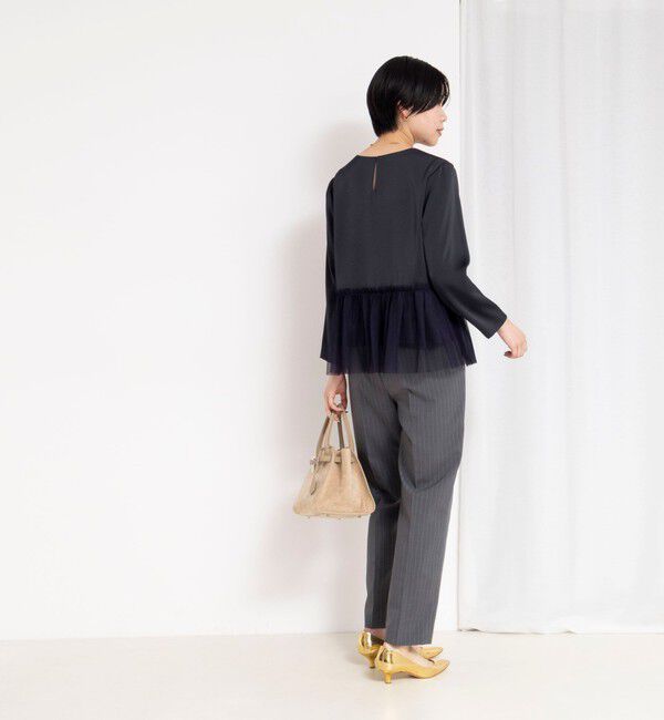 NOLLEY'S「ウォッシャブルオトナサテンペプラムブラウス」|シャツ・ブラウス|
