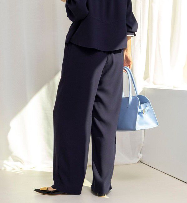 NOLLEY'S「《セットアップ対応》ウォッシャブルストレッチジョーゼットイージーワイドパンツ」|その他|