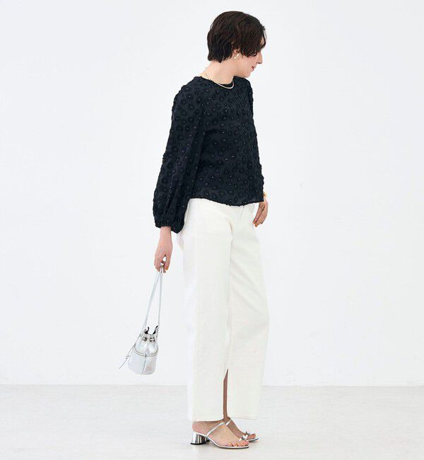 NOLLEY'S「【KIRYU】ウォッシャブル花柄ジャガードブラウス」|シャツ・ブラウス|