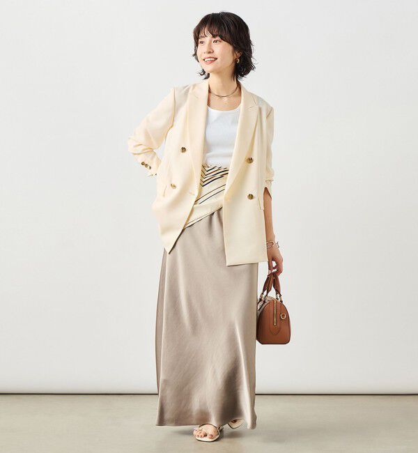 NOLLEY'S sophi「《セットアップ対応》ウォッシャブルスラブオックスダブルジャケット」|テーラードジャケット|