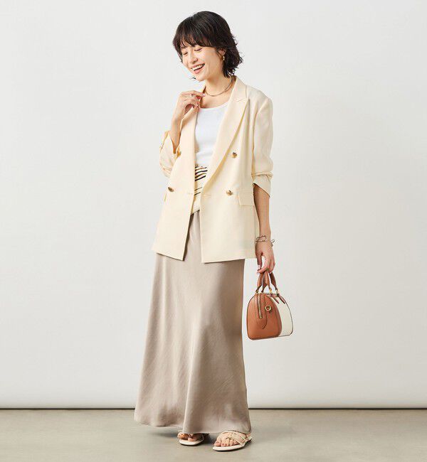 NOLLEY'S sophi「《セットアップ対応》ウォッシャブルスラブオックスダブルジャケット」|テーラードジャケット|