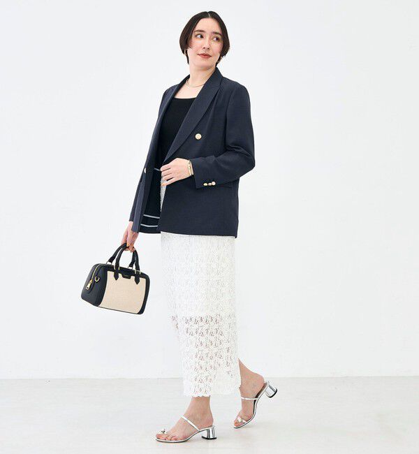 NOLLEY'S sophi「《セットアップ対応》ウォッシャブルスラブオックスダブルジャケット」|テーラードジャケット|