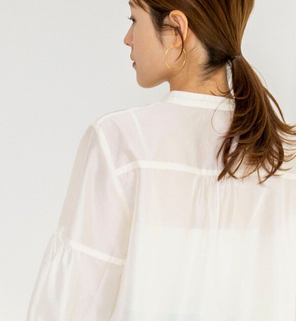 NOLLEY'S「ウォッシャブルシアー裾フリルブラウス」|シャツ・ブラウス|