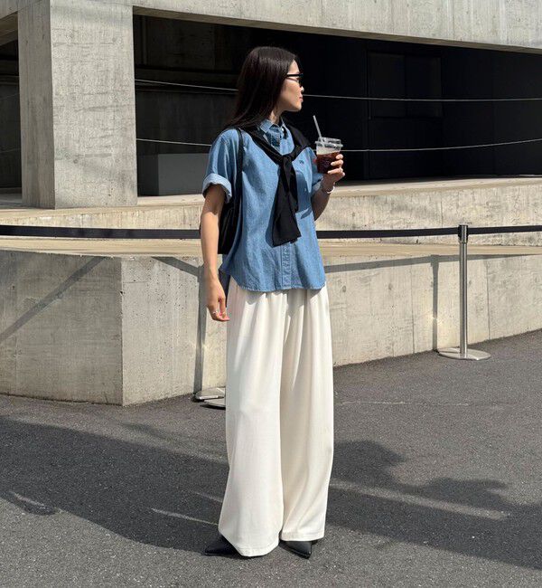 fredy emue「【累計販売数4万本突破！】とろみツイルストレートイージーパンツ」|チノ|