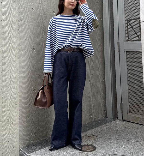 fredy emue「ボーダーハートパッチプルオーバー」|Tシャツ・カットソー|