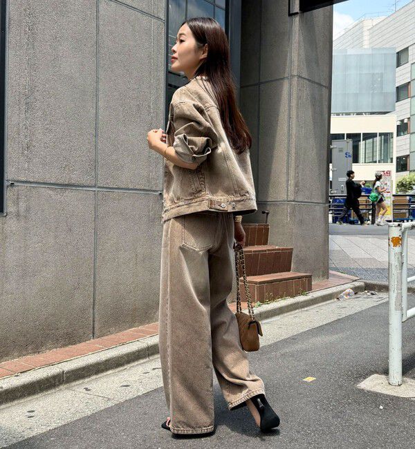 fredy emue「カラーストレートデニムパンツ」|デニム|