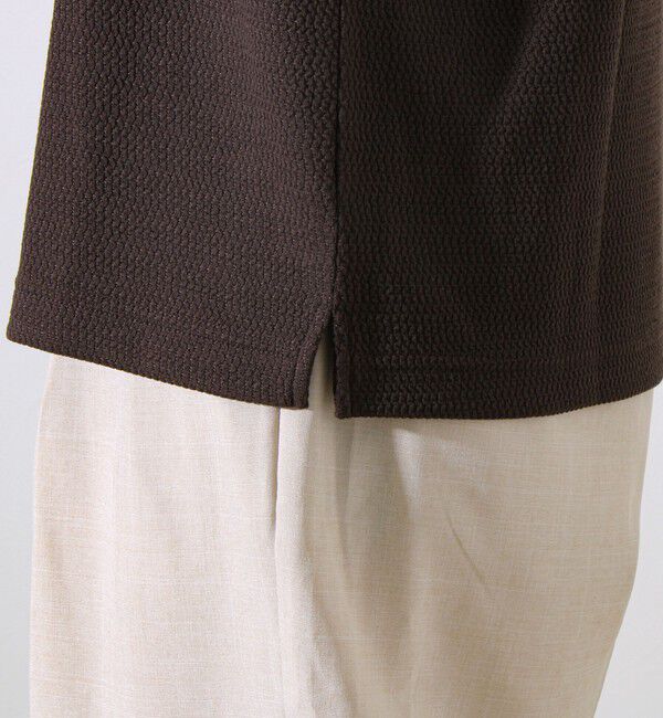 GLOSTER「【シリーズ累計人気】【ジャケットのインナーにおすすめ】ふくれジャガードロンT」|Tシャツ・カットソー|