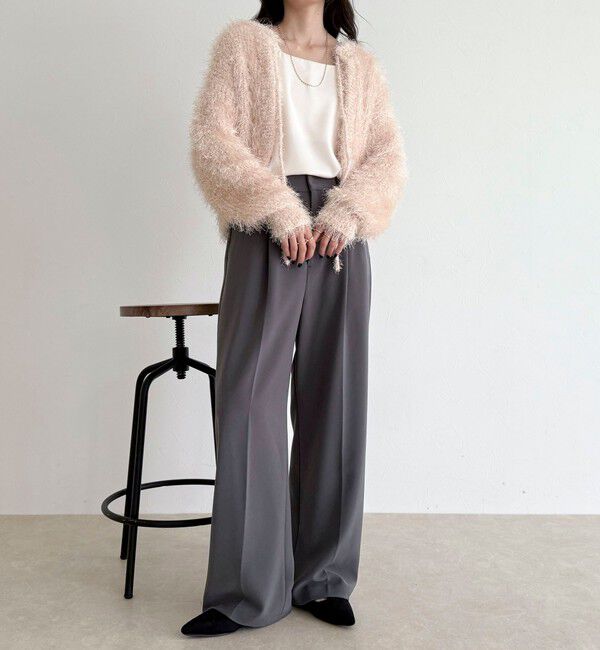 fredy emue「ポリフェザーニットボレロ」|カーディガン|