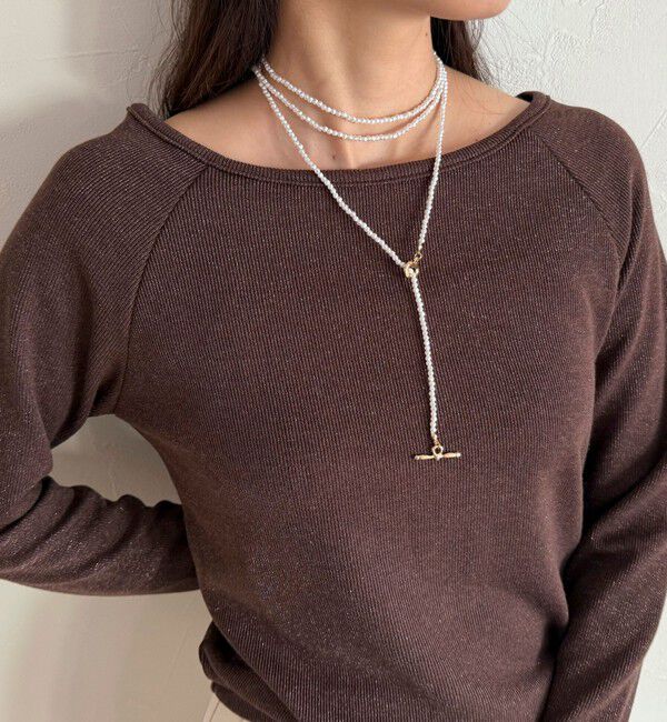 fredy emue「小粒ビーズマンテルロングネックレス」|ネックレス|