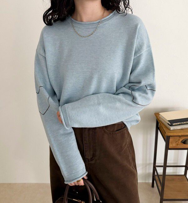 fredy emue「ハートステッチニットプルオーバー」|ニット・セーター|