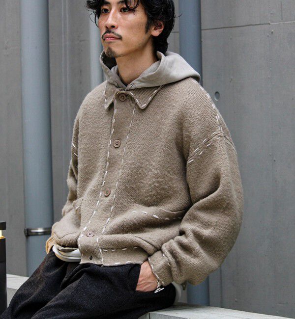 GLOSTER「【ユニセックス対応】ハンドステッチニットジャケット」|カーディガン|