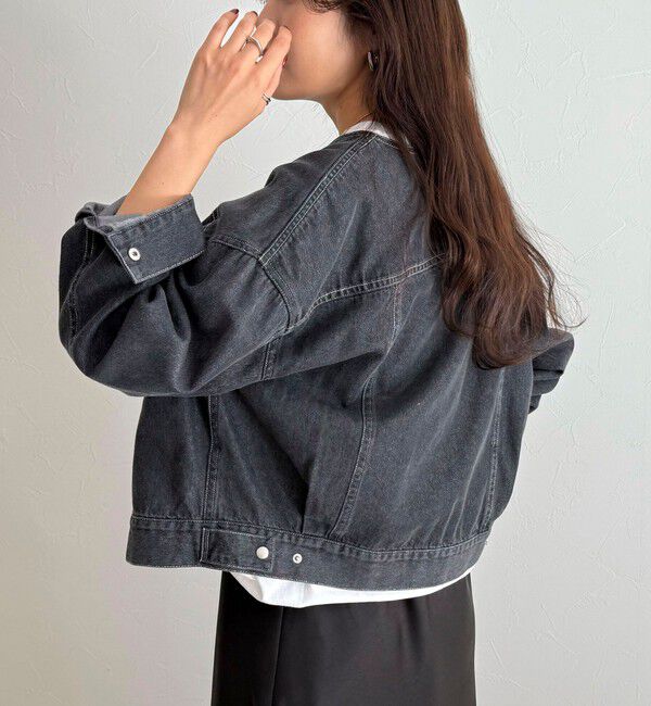 fredy emue「ニュアンスデニムノーカラージャケット」|ノーカラージャケット|