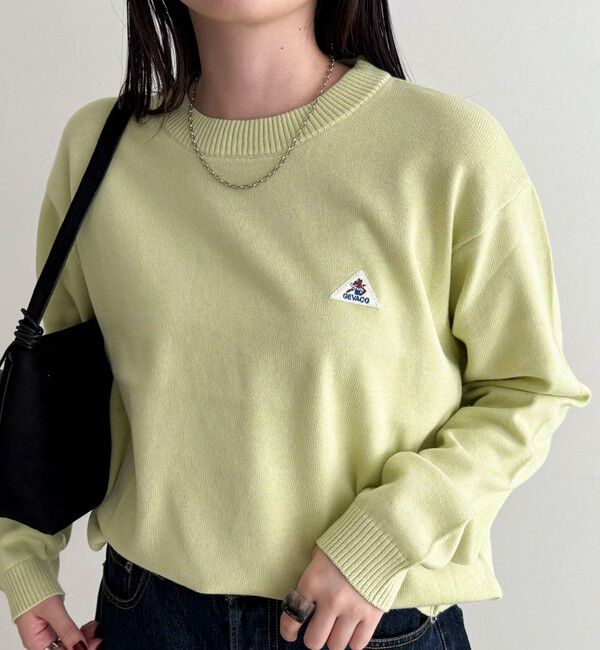 fredy emue「【GEVACO/ゲバコ】コットンラウンドネックプルオーバー」|ニット・セーター|ライム