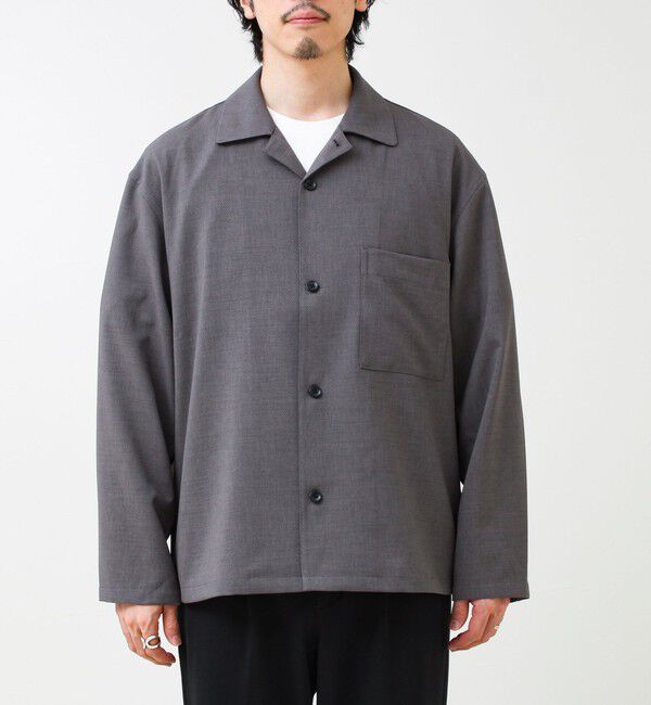 GLOSTER「【春夏に着たい上品素材】リネンタッチドビーワークシャツ」|シャツ・ブラウス|