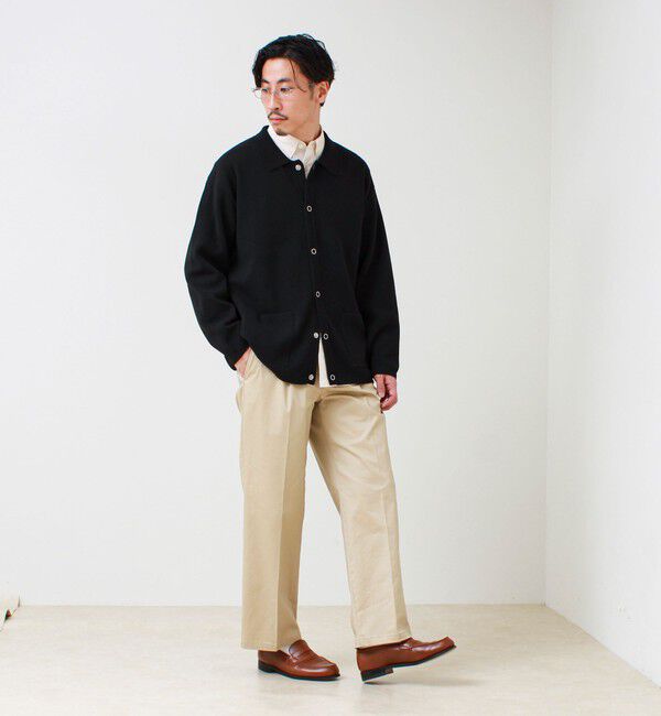 GLOSTER「【大人の万能パンツ】タックチノイージートラウザー」|チノ|