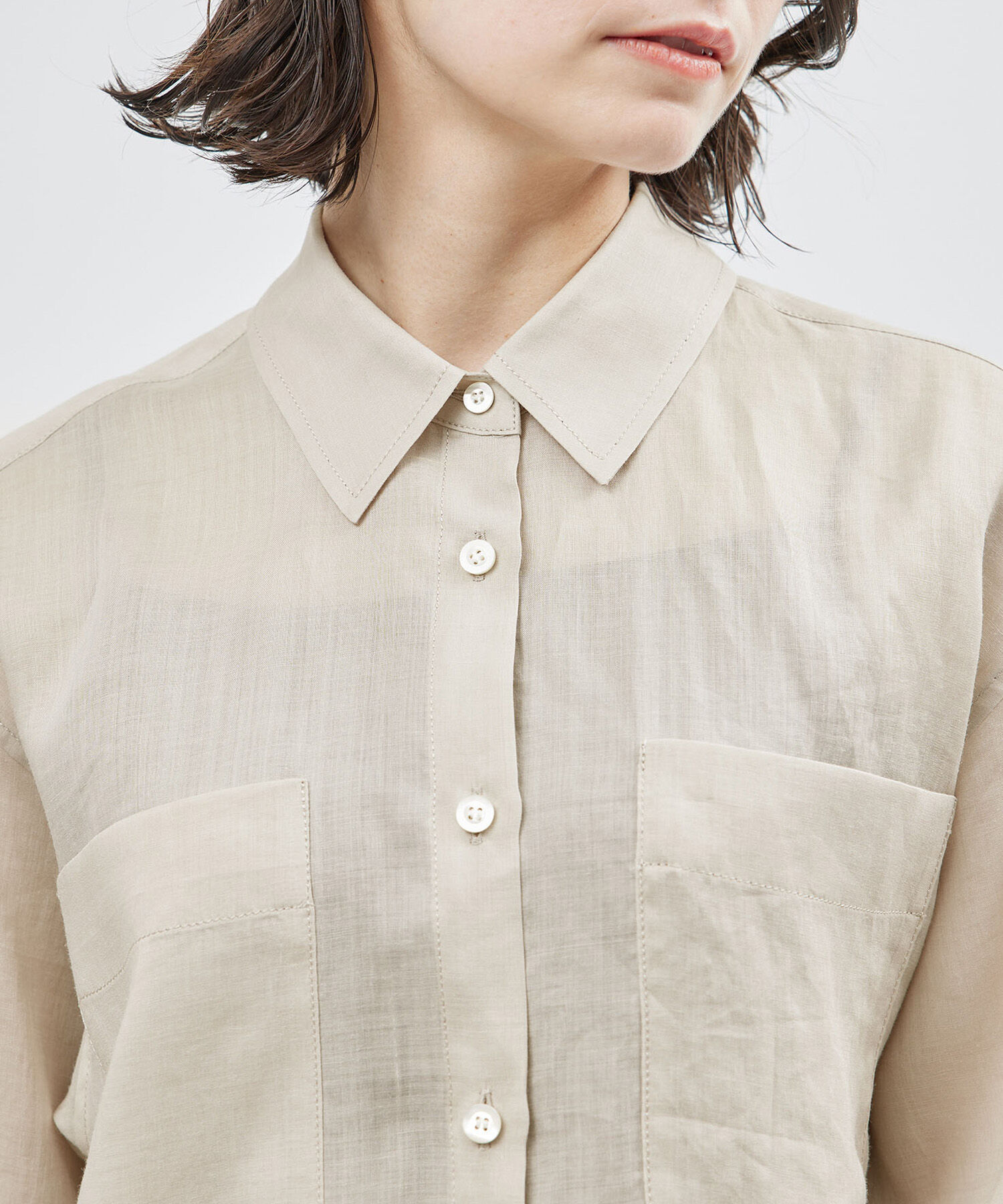 ROPE「【洗える】ロイヤルラミーレギュラーシャツ【雑誌/メディア掲載】」|シャツ・ブラウス|