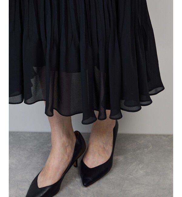 ROPE「ジョーゼットシフォンプリーツワンピース・25AW」|ワンピース|