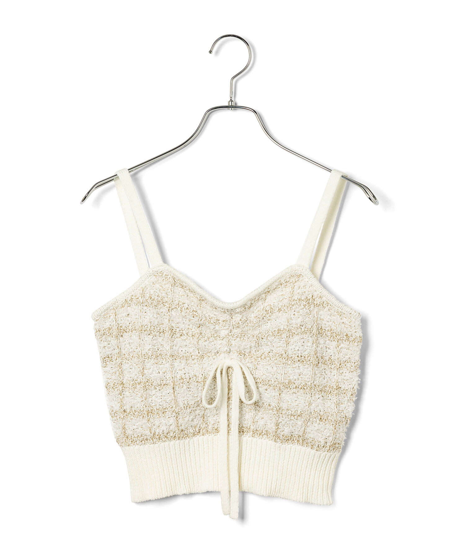 VIS「【アンサンブル対応】ニットツイードキャミソール【洗える】」|キャミソール|