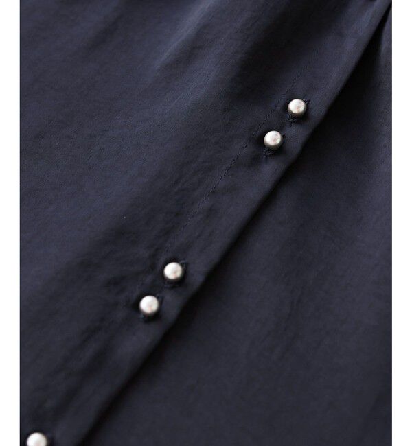 VIS「【WEB限定】割繊釦ネックフリルブラウス」|シャツ・ブラウス|