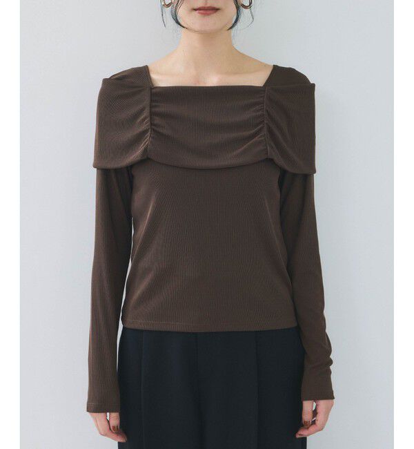 VIS「テレコオフショルダーロングスリーブプルオーバー」|Tシャツ・カットソー|