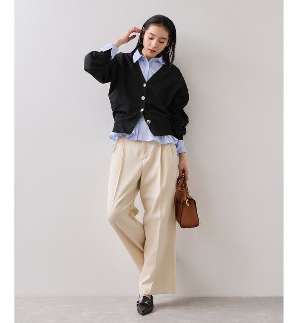 VIS「【WEB限定】メタル釦オーバーサイズカーディガン」|カーディガン|