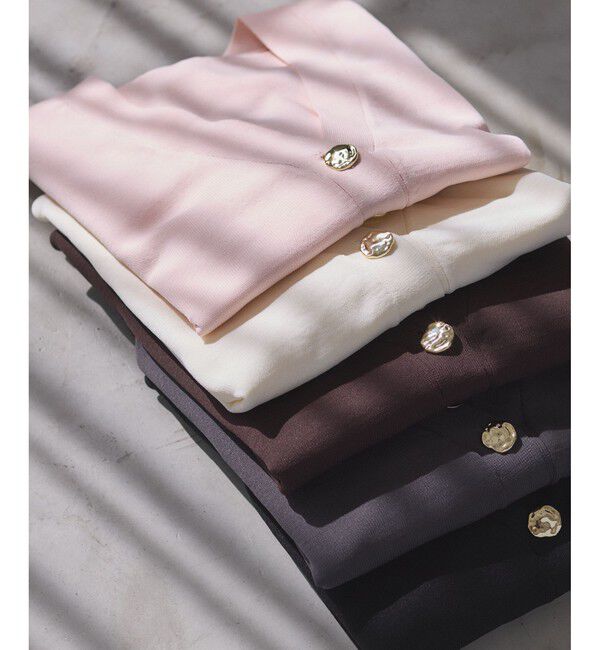 VIS「【WEB限定】メタル釦オーバーサイズカーディガン」|カーディガン|