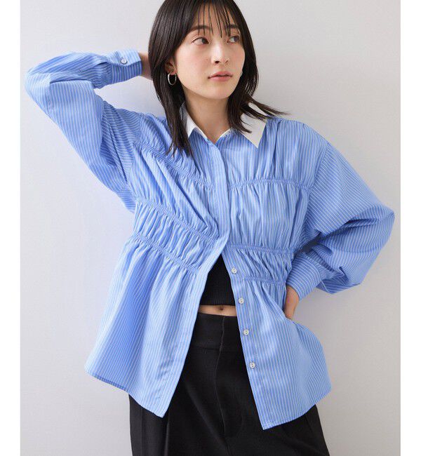 VIS「シャーリングデザインシャツ」|シャツ・ブラウス|