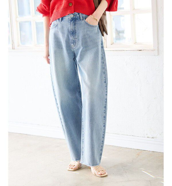 Rope&rsquo;Picnic「【emur/エミュール】カービーデニムパンツ」|デニム|