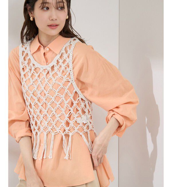 Rope&rsquo;Picnic「かぎ針ビスチェ&times;タンクトップセット」|ベスト・ジレ|