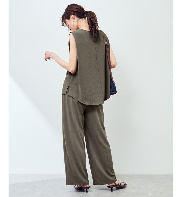 Rope&rsquo;Picnic「ジョガーイージーワイドパンツ/セットアップ対応」|チノ|