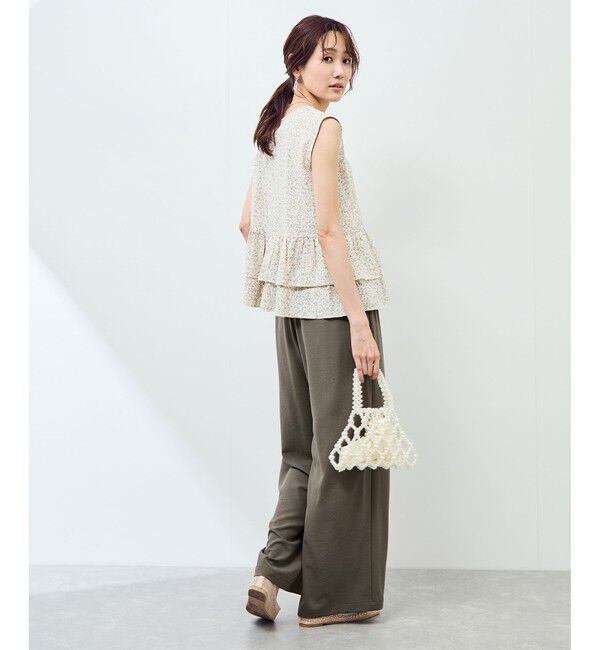 Rope&rsquo;Picnic「ジョガーイージーワイドパンツ/セットアップ対応」|チノ|