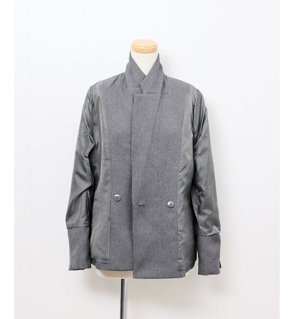 Rope&rsquo;Picnic「レディハンサムシリーズ ウールライク金ボタンジャケット(半裏地)/セットアップ・通勤対応」|テーラードジャケット|