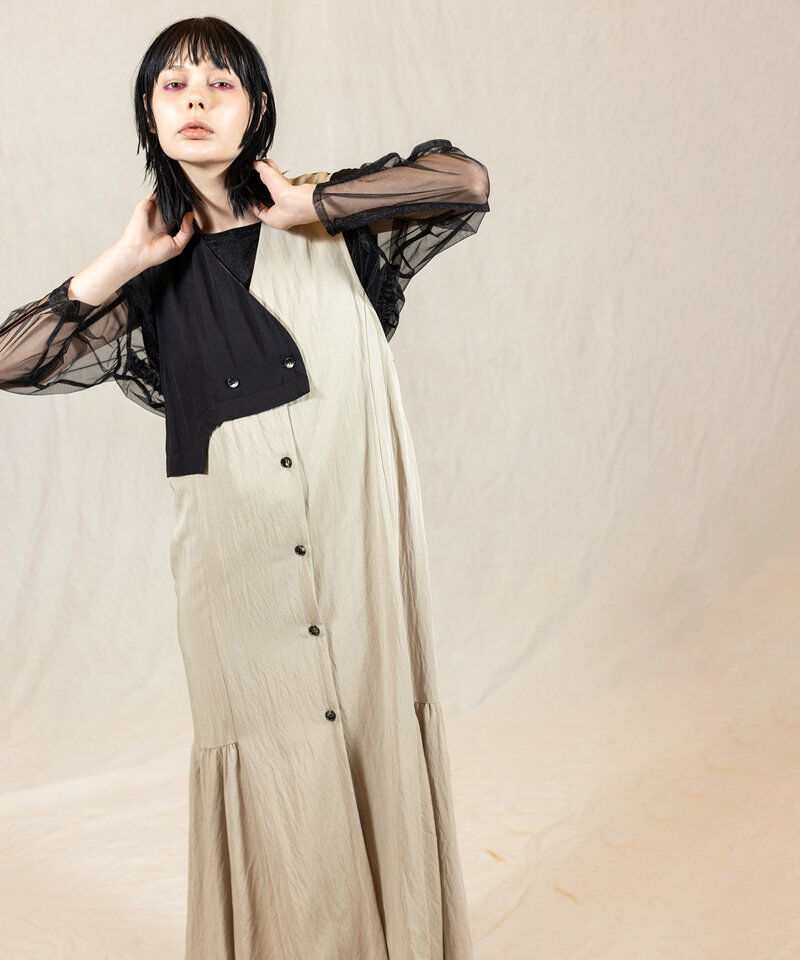  「アシンメトリーロングジレ」|ベスト・ジレ|