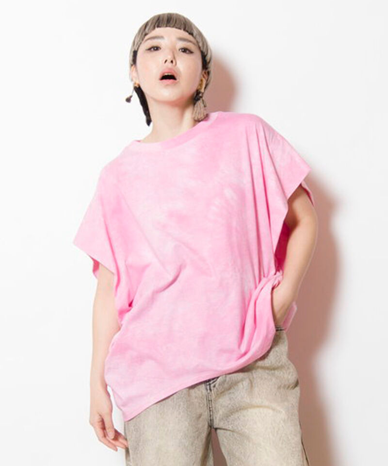  「タイダイサイドドレーププルオーバー」|Tシャツ・カットソー|PINK